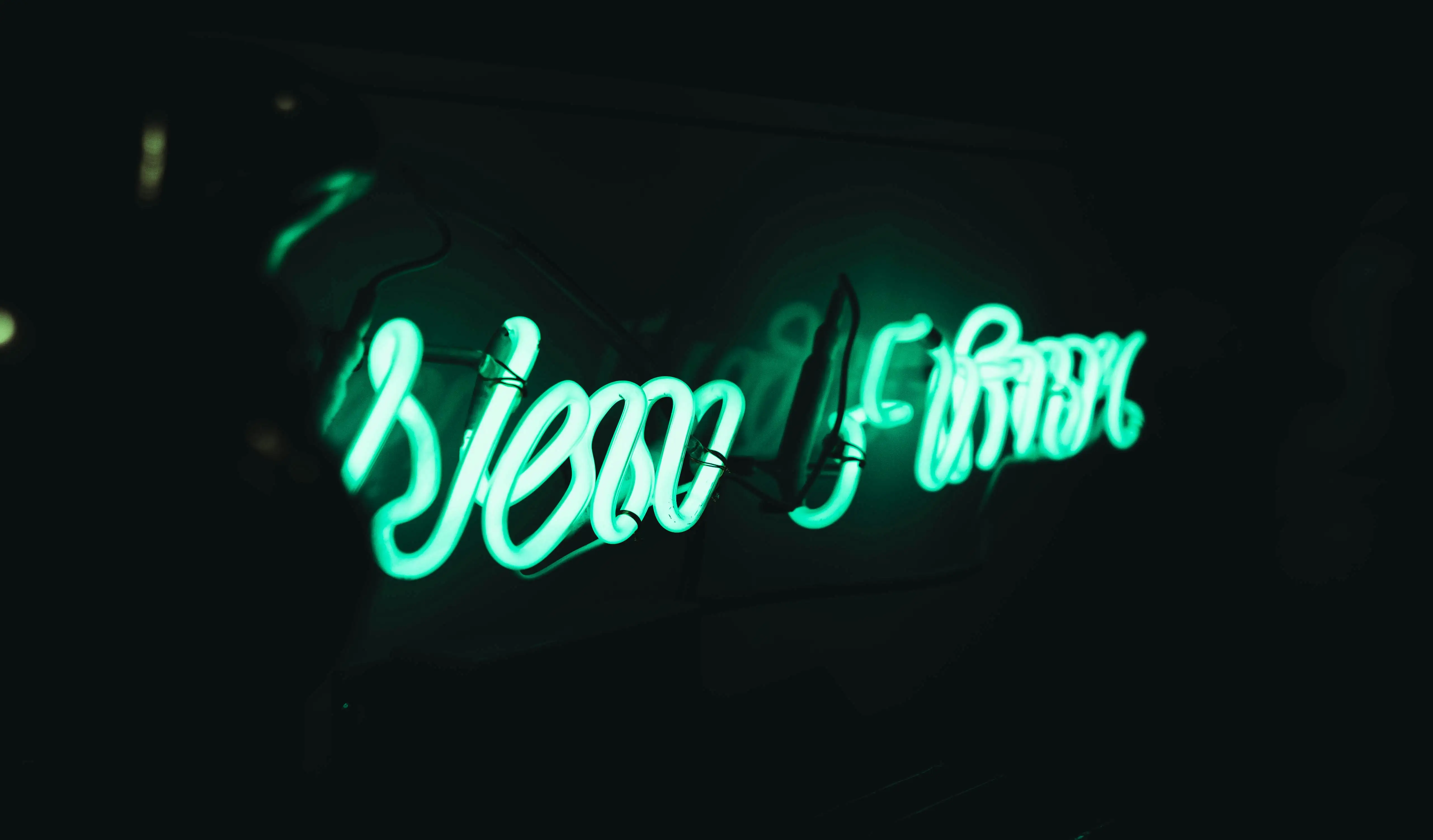 Neon glass and neon flex